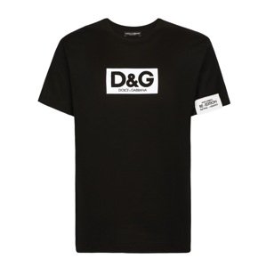 DOLCE & GABBANA Patch Black tričko Veľkosť: XL