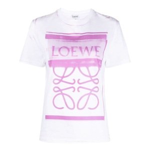 LOEWE Logo Pink White tričko Veľkosť: L