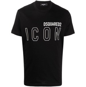 DSQUARED2 Icon Outline Black tričko Veľkosť: M