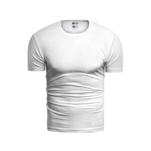 Pánske klasické tričko s krátkym rukávom v bielej farbe