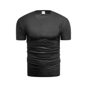 Pánske klasické tričká s krátkym rukávom v čiernej farbe