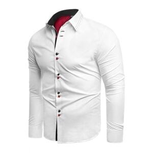 Biela elegantná košeľa slim fit pre pánov