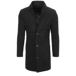Čierny dlhý jednoradový kabát pre pánov vo výpredaji
