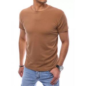 Pánske hnedé tričko s krátkym rukávom