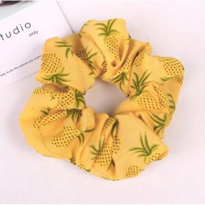 Žltá gumička do vlasov s ananásmi