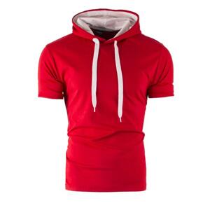 Pánske tričko s kapucňou v červenej farbe