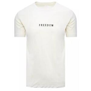 Biele pánske tričko s nápisom FREEDOM