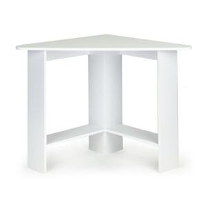 Rohový písací stôl v bielej farbe