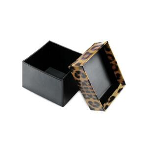 Darčeková krabička čiernej farby s leopardím vrchom