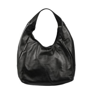 Čierna kožená kabelka cez rameno