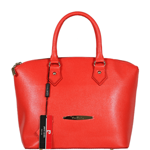 Červená kožená kabelka Pierre Cardin 1349 Rosa Corallo