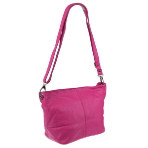 Ružová kožená kabelka Batilda Fuxia