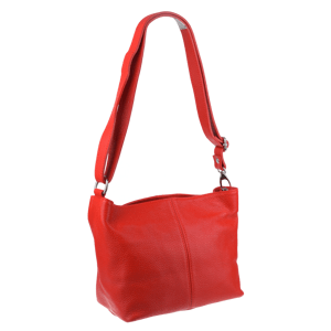 Červená kožená kabelka Batilda Rossa