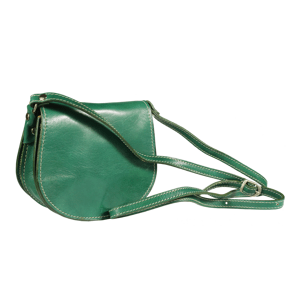 Zelená kožená kabelka Mina Verde Scura z Talianska