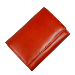 Oranžová kožená peňaženka