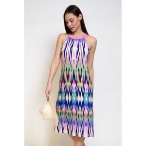 Plážové šaty Lady Belty 23V-1032V-85 - barva:BEL65UNI/ružovo-zelená potlač, velikost:L