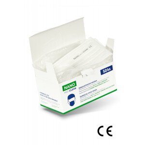 Nanovlákenné rúška Nano Med.Clean 50 ks balenie - barva:B03/biela