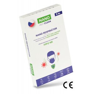 5x FFP2 respirátor NANO MED.CLEAN - barva:B86/telová
