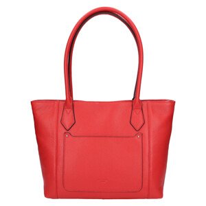 Elegantná dámska kožená kabelka Katana Lenese - červená