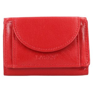 Dámska kožená slim peňaženka Lagen Ariela - červená