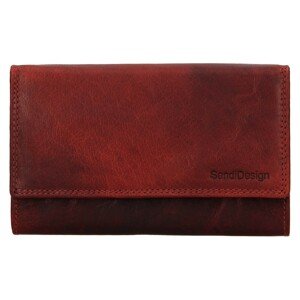 Dámska kožená peňaženka SendiDesign Ember - červená