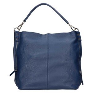 Dámska kožená kabelka Italia Ramma - modrá
