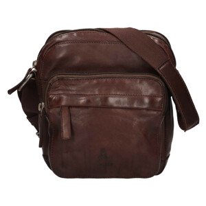 Pánska kožená taška na doklady Dakar Lukas - hnedá