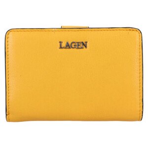 Malá dámska kožená peňaženka Lagen Tanits - žltá
