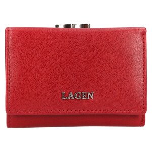 Malá dámska kožená peňaženka Lagen Kayra - červená