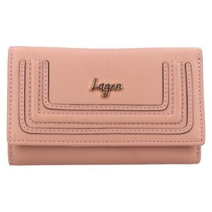 Malá dámska kožená peňaženka Lagen Mika - ružová