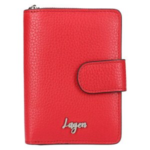 Malá dámska kožená peňaženka Lagen Silla - červená