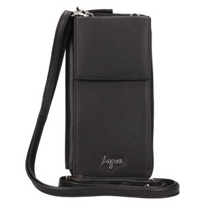 Dámska kožená peňaženko-kabelka na mobil Lagen Alexa - čierna