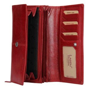 Dámska kožená peňaženka Lagen Heda - červená