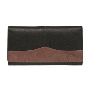 Dámska kožená peňaženka Lagen Veronica - čierno-hnedá