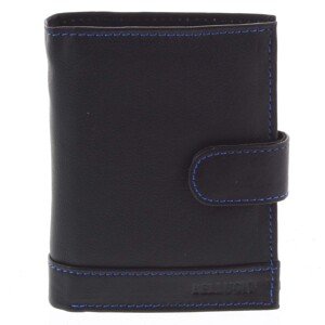 Pánska kožená peňaženka čierno modrá - Bellugio Garner