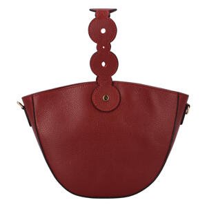 Dámska kožená kabelka červená - Delami Vera Pelle Erozenia