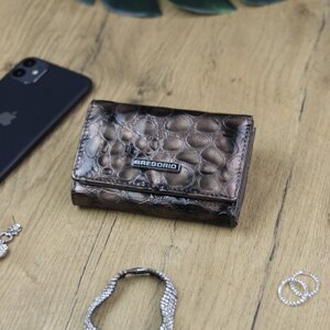 Dámska kožená peňaženka šedo/hnedá - Gregorio Abigail
