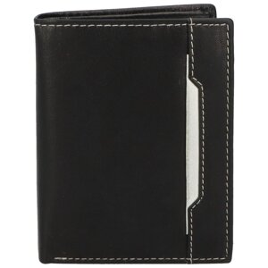 Pánska kožená peňaženka čierno/biela - Diviley Tarkyn