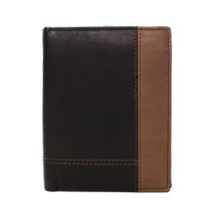 Pánska kožená peňaženka čierno hnedá - Diviley Kroll