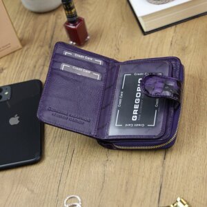 Dámska kožená peňaženka fialová - Gregorio Gracey