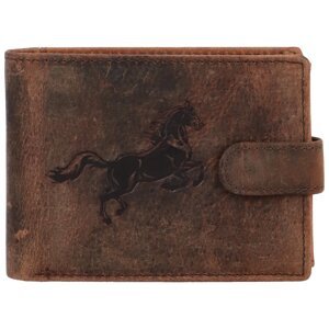 Pánska kožená peňaženka hnedá - Bellugio Yeryss Kůň