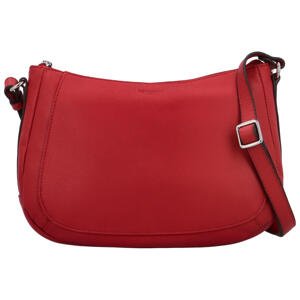 Dámska kožená kabelka cez rameno tmavo červená - Hexagona Chanel