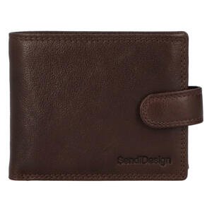 Pánska kožená peňaženka tmavo hnedá - SendiDesign Maty New