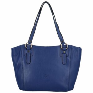 Dámska kožená kabelka cez rameno modrá - Katana Lorey